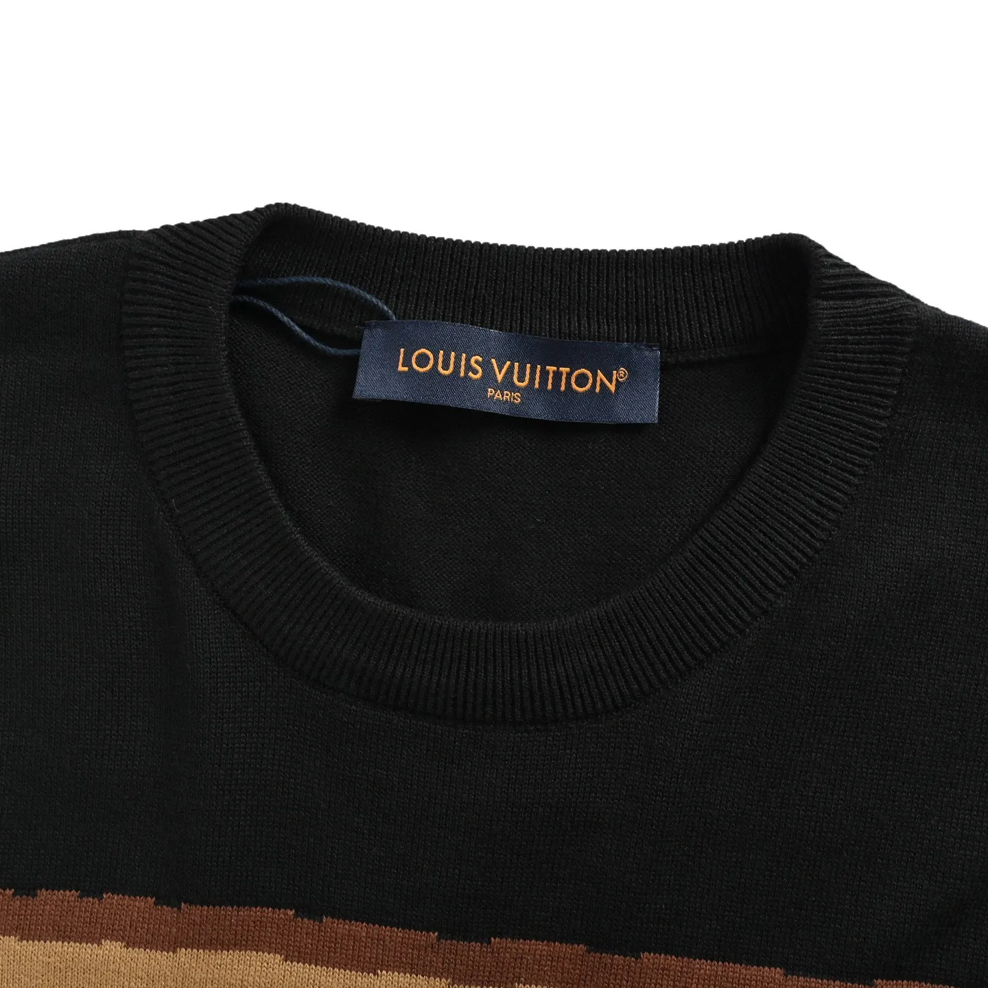 Louis Vuitton/Louis Vuitton 24ss Fei Dong treasure chest jacquard knitted short sleeves